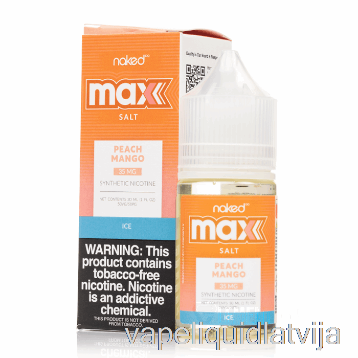 Ledus Persiku Mango - Pliks Max Sāls - 30ml 35mg Vape šķidrums